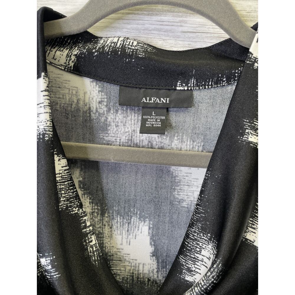 Alfani Sleeveless Cowl Neck Top Womens Large Abstract Print Polyester‎ Blouse - Picture 2 of 8